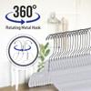 17 inch Heavy Duty Plastic Hangers 100 Pack, Clear Hangers for Clothes, Plastic Clothes, Includes Swivel Hooks & Notched Shoulders, Shirt, Wide Shoulder view 2