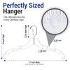 17 inch Heavy Duty Plastic Hangers 100 Pack, Clear Hangers for Clothes, Plastic Clothes, Includes Swivel Hooks & Notched Shoulders, Shirt, Wide Shoulder view 3