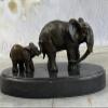 EUROPEAN BRONZE Hotcast African Elephant Animal Wild L Bronze Sculpture Figurine Statue Desk Top Home Decor view 1