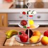 8 Sets 3 Tier Cupcake Stand Plastic Tiered Serving Stand 3 Tier Serving Tray Round Flower Square Hexagonal White Dessert Table Display Set Candy Cupcake Tower Pastry Cupcake Holder for Party Wedding view 4
