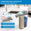 PZOTRUF Automatic Soap Dispenser, Touchless Dish Soap Dispenser 17oz/500ml with Infrared Sensor, 5 Adjustable Soap Dispensing Levels, Liquid Hand Dispenser for Bathroom Kitchen Sink(Champagne Gold) view 4