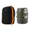 Portable Camping Cookware Mess Kit,plplaaoo Aluminium Alloy Camping Cookware Set Lightweight Camping Pot Survival Cooking Kit for Outdoor Camping, Hiking and Picnic, Backpacking Cookware view 1