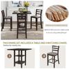 FRITHJILL 4-Person Counter Height Dining Set,5 Piece Wooden Dining Table Set with 1 Square Table and 4 Padded Bar Stools view 4