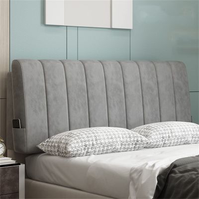 ZZYY Large Headboard Cushion Bolster King Size Bed Rest Pillow Reading Pillow Lumbar Support Backrest for Dorm Room Daybed Bunk Bed Full Size with Washable Cover,Gray,86.6"/220cm