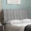 ZZYY Large Headboard Cushion Bolster King Size Bed Rest Pillow Reading Pillow Lumbar Support Backrest for Dorm Room Daybed Bunk Bed Full Size with Washable Cover,Gray,86.6"/220cm view 1