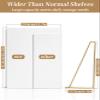 Afuly 12 Inch Deep Floating Shelves for Wall, Gold White Wall Mounted Shelves, Hanging Storage Shelves for Bathroom Kitchen Bedroom, Solid Wood Chic Bookshelves, Set of 2 view 3