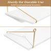 Afuly 12 Inch Deep Floating Shelves for Wall, Gold White Wall Mounted Shelves, Hanging Storage Shelves for Bathroom Kitchen Bedroom, Solid Wood Chic Bookshelves, Set of 2 view 4