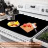 Stove Top Covers, Extra Large Stove Top Cover for Electric, Anti-Slip Waterproof Flat Top Oven Cover Mat Cooktop Cover Protector,Glass Stove Top Protector Expand Stove Space (Black-01, 28.5" X 20.5") view 4