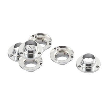 Ruilogod Metal Household Towel Clothes Closet Bracket Tube Rod Flange Holder Support 6pcs (id: 256 cb0 77b 51e 9e6