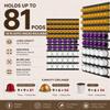 Adhesive Coffee Pod Holder, 10 PCS Under Cabinets/Wall Mounte Vertically or Horizontally,Coffee Pod Storage for Coffee Shop Desktop Office and Kitchen,Black view 2