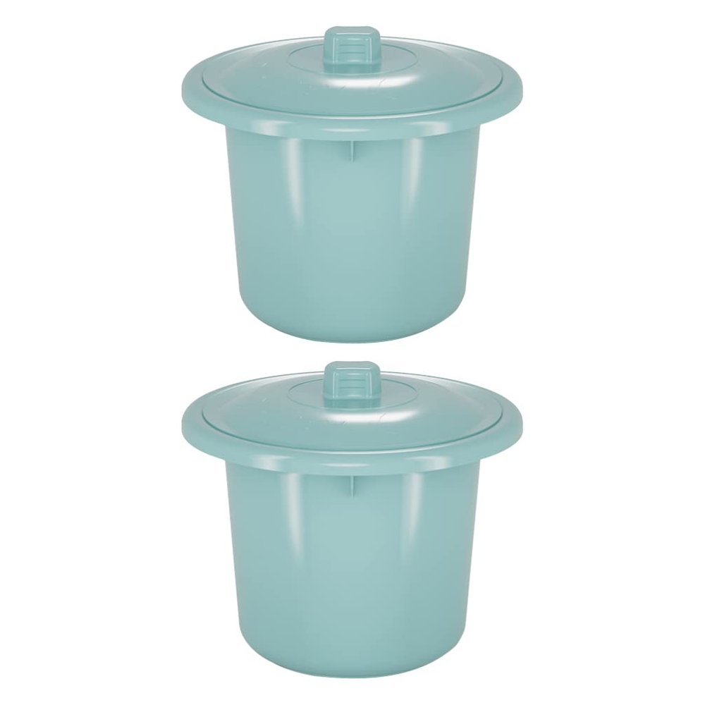 Cabilock 2pcs Spittoon with Lid Portable Spittoon Urine Bucket Urinal Chamber Pot for Pregnant Women Elderly Urine Bucket Random Color