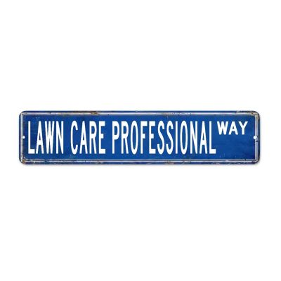 Lawn Care Professional Street Sign Custom Lawn Care Professional Signs Lawn Care Professional Decor Lawn Care Professional Gift Vintage Metal Wall Art Sign For Bedroom Living Room Front Porch