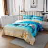 Homewish Cute Dolphin Bedspread Queen,Starfish Coral Marine Life Coverlet Set 3pcs for Kids Teens Adults Room Decor,Hawaii Beach Quilted Coverlet Blue Romantic Bedding Quilt with 2 Pillowcases view 3