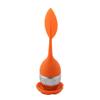 Ruilogod Silicone Leaf Shaped Design Tea Filter Strainer Orange Silver Tone (id: 0ef 11a 364 d82 e46 view 1