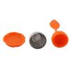 Ruilogod Silicone Leaf Shaped Design Tea Filter Strainer Orange Silver Tone (id: 0ef 11a 364 d82 e46 view 2