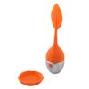 Ruilogod Silicone Leaf Shaped Design Tea Filter Strainer Orange Silver Tone (id: 0ef 11a 364 d82 e46 view 3