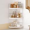 FSyueyun 3-Tier Bathroom Corner Shelf Organizer Countertop, Kitchen Spice Rack Vanity Tray Perfume Makeup Organizer Cosmetic Storage Tray Standing Shelf (Sliver) view 1
