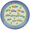 Polmedia Polish Pottery Dinner Plate UNIKAT - Sweet Little Village Pattern Handmade in Boleslawiec Poland by Ceramika Artystyczna + Certificate of Authenticity view 1