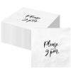Junkin 50 Pack Please Leave by 9 Napkins Cocktail Funny Napkins for Bar Restaurant Wedding Dinner Party(Stylish) view 1