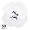Junkin 50 Pack Please Leave by 9 Napkins Cocktail Funny Napkins for Bar Restaurant Wedding Dinner Party(Stylish) view 2
