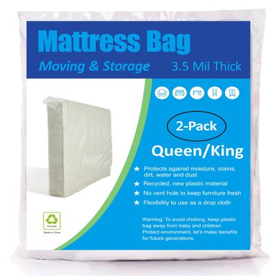 ComfortHome Mattress Bag for Moving and Storage, Heavy Weight, Fits Queen and King Size Mattress, 2 Pack