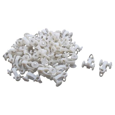 Ruilogod Metal Ring Plastic Household Window Wheel Curtain Track Carrier Rollers 60 Pcs White (id: c99 5ca a89 88b b7a