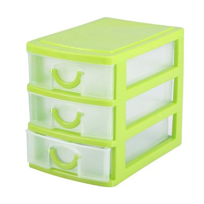 44595 Layer Drawer Organizer, Plastic Storage Box Plastic Storage Container Plastic Pill, Jewelry[3 Layers Green]