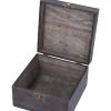 Alvinlite Retro Wooden Box, Treasure Prop Storage Box with Password Lock File Storage Box Suitable for Home Living Room view 2