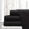 100% Long Staple Cotton Top Split Head Queen Sheet-Black Stripe-800 TC Top Split Bedsheet, Top Split Queen Sheets Sets for Adjustable Beds, Top Split Fitted Sheet Upto 12'' Deep Pockets view 1