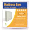 ComfortHome Mattress Bag for Moving and Storage, Heavy Weight, Fits Twin and Full Size Mattress, 1 Pack Clear view 1