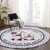 39in Soft Fluffy Round Area Rug 4th of July American Flag Gnomes Washable Non-Slip Indoor Fuzzy Sofa Rugs Floor Shaggy Carpet for Bedroom Living Room Kids Nursery Decor Independence Day Stars view 4