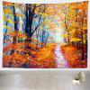 CORFOTO 80x60in Fabric Autumn Painting Tapestry Wall Hanging Fall Trees Tapestry Wall Hanging Nature Landscape Fall Picture for Wall Decor Bedroom Aesthetic Living Room College Dorm Decor Wallpaper view 1