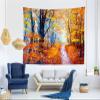 CORFOTO 80x60in Fabric Autumn Painting Tapestry Wall Hanging Fall Trees Tapestry Wall Hanging Nature Landscape Fall Picture for Wall Decor Bedroom Aesthetic Living Room College Dorm Decor Wallpaper view 2