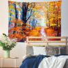 CORFOTO 80x60in Fabric Autumn Painting Tapestry Wall Hanging Fall Trees Tapestry Wall Hanging Nature Landscape Fall Picture for Wall Decor Bedroom Aesthetic Living Room College Dorm Decor Wallpaper view 3