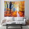 CORFOTO 80x60in Fabric Autumn Painting Tapestry Wall Hanging Fall Trees Tapestry Wall Hanging Nature Landscape Fall Picture for Wall Decor Bedroom Aesthetic Living Room College Dorm Decor Wallpaper view 4