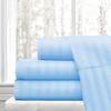 100% Long Staple Cotton Top Split Head Cal-King Sheet-Light Blue Stripe-800 TC Top Split Bedsheet, Top Split Cal-King Sheets Sets for Adjustable Beds, Top Split Fitted Sheet Upto 12'' Deep Pockets view 1