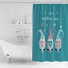 ALAGEO Mother's Day Gnomes Shower Curtain Love Heart Turquoise Shower Curtains for Bathroom Curtain Sets with Hooks Waterproof Fabric Bath Curtain Extra Long 72" x 78" view 2