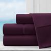 100% Long Staple Cotton Top Split Head Cal-King Sheet-Eggplant-800 TC Top Split Bedsheet, Top Split Cal-King Sheets Sets for Adjustable Beds, Top Split Fitted Sheet Upto 12'' Deep Pockets view 1