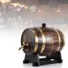 Charred Mini Keg for Cocktail Aging,3L Oak Barrel with Faucet, Bourbon, Scotch, Whiskey, Gin, Hot Sauce - Home Bar Decor, 3L Oak Barrel with Faucet, Charred Mini Keg for Cowhiskey barrel bourbon view 1