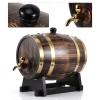 Charred Mini Keg for Cocktail Aging,3L Oak Barrel with Faucet, Bourbon, Scotch, Whiskey, Gin, Hot Sauce - Home Bar Decor, 3L Oak Barrel with Faucet, Charred Mini Keg for Cowhiskey barrel bourbon view 4