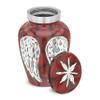 Keepsake Company Red Small Urns for Human Ashes - Angel Wings Mini Urns for Human Ashes - Cremation Keepsakes urns for Ashes - Ash Holders for Human Ashes  Urn -ERN - Tiny Urns for Men (Set of 4) view 2