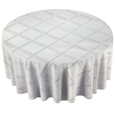 10 Pcs 70" Round Tablecloth Vinyl Lace for Home Wedding Restaurant Party White