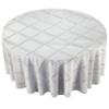 10 Pcs 70" Round Tablecloth Vinyl Lace for Home Wedding Restaurant Party White view 1