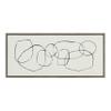 Kate and Laurel Sylvie Dancing Circles Framed Canvas Wall Art by Teju Reval of SnazzyHues; 18x40 Gray; Minimalist Modern Art for Wall view 2