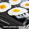 GreenPan Electrics Healthy Ceramic Nonstick, 3-in-1 Reversible Grill, Griddle & Raclette, PFAS-Free, Serves up to 8 People for Parties &Family Fun, Pancake Plate, 8 Mini Square Nonstick Pans& Spatulas view 4