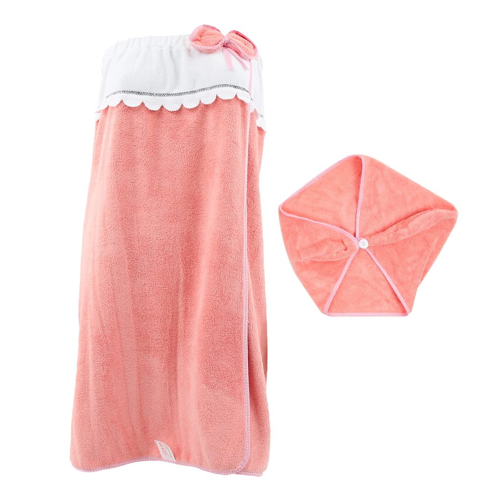 Beavorty 1set Bath Wrap Towel and Hair Bathing Hat for Women Super Absorbent Shower Towel Adult Fleece Bathing Supplies Lightweight and Easy to Clean