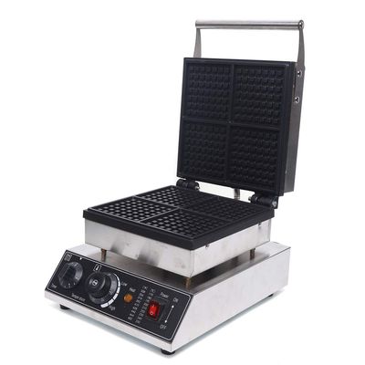 1750W 4 Pieces Non-Stick Electric Waffle Maker, Non-Stick Commercial Electric Waffle Maker, Electric Indoor Waffle Maker Bread Maker with Non-Stick Cast Iron Pan