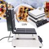 1750W 4 Pieces Non-Stick Electric Waffle Maker, Non-Stick Commercial Electric Waffle Maker, Electric Indoor Waffle Maker Bread Maker with Non-Stick Cast Iron Pan view 2