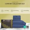 Mayfair Linen Split King Sheet Sets for Adjustable Bed - 100% Egyptian Cotton High Thread Count Split Top King Sheet (5 PC, Deep Blue), 16" Deep Pocket, Soft Cooling Luxury Hotel Quality Sheets view 4