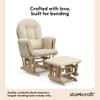 Storkcraft Premium Hoop Glider & Ottoman (Natural/Beige) GREENGUARD Gold Certified Nursery Glider, Solid Wood Craftsmanship, Smooth-Gliding Nursery Chair and Ottoman, Award-Winning view 3